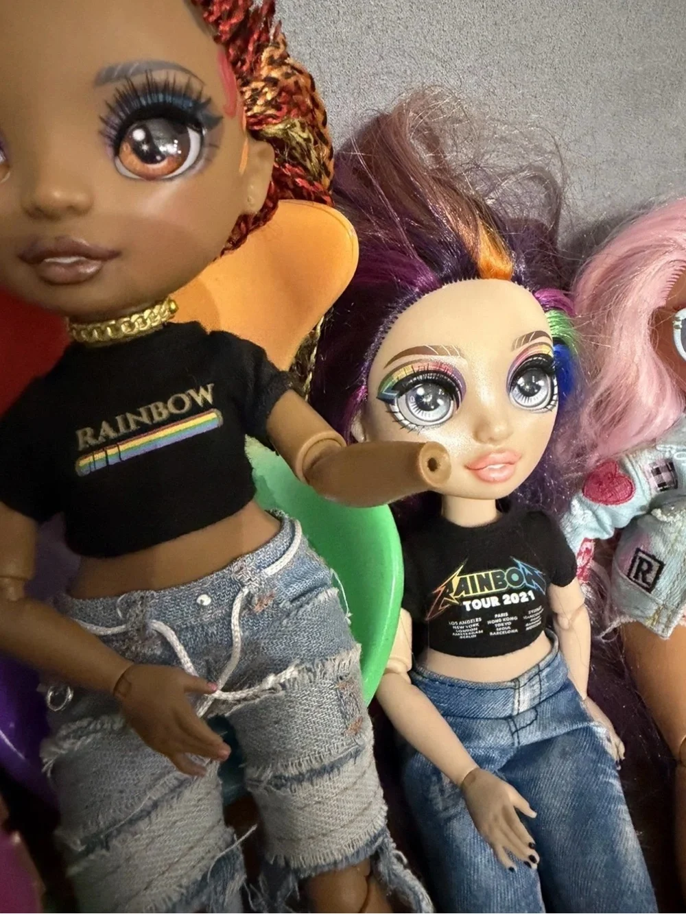 Rainbow High Doll set with drums, chair, microphone
